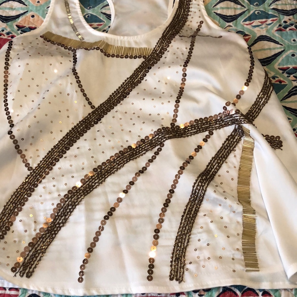 XOXO Gold Sequin Tank - Picture 2 of 3